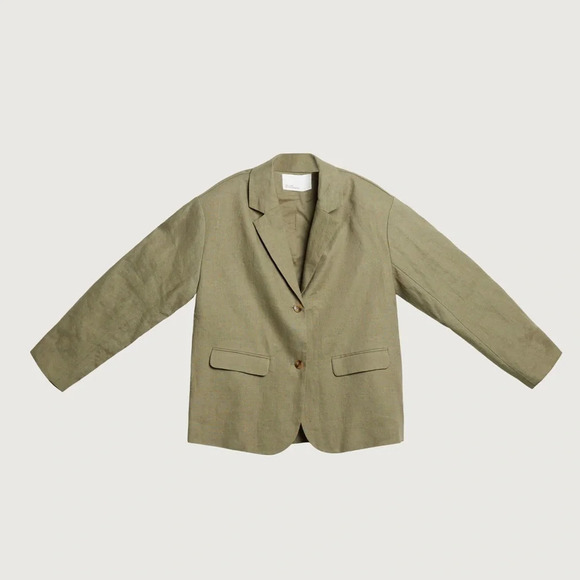 NWT 100% LINEN/LIN RELAXED FIT BLAZER - Picture 2 of 9